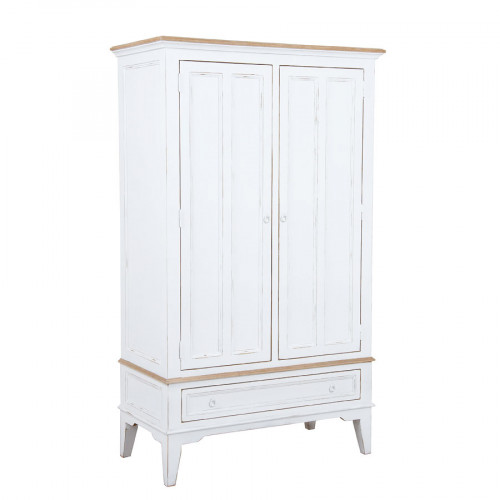 шкаф платяной двухдверный либерти с состариванием белый в Нижневартовске