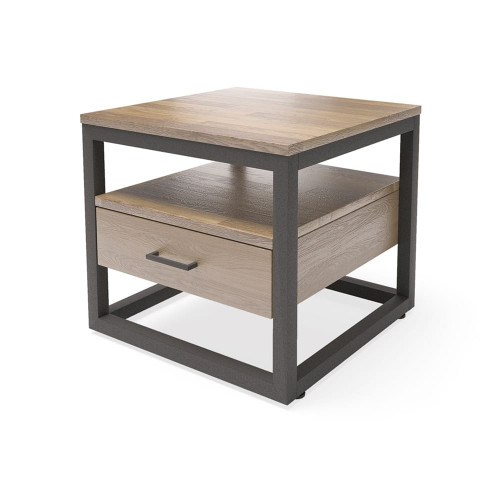 тумба neo loft шпон дуб натуральный/черный в Нижневартовске