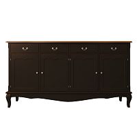 комод leontina black с ящиками и дверками черный в Нижневартовске