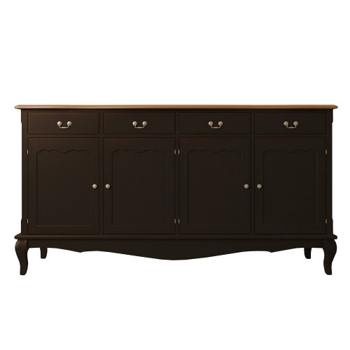 комод leontina black с ящиками и дверками черный в Нижневартовске