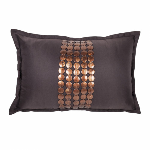 декоративная подушка handwork exclusive прямоугольная коричневая в Нижневартовске