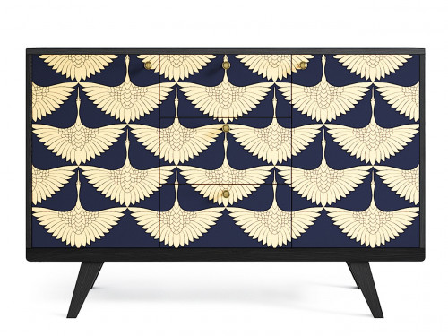 комод thimon чёрный дуб / принт 041 в Нижневартовске