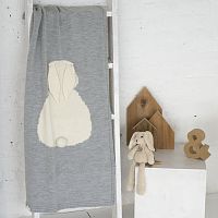 плед зайка 60*90 св.серый меланж+суровый в Нижневартовске