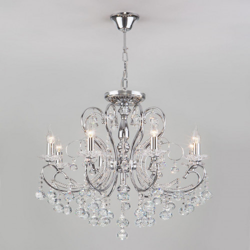 подвесная люстра eurosvet collana 10096/8 хром в Нижневартовске