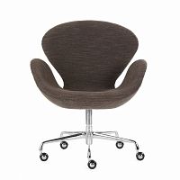 кресло swan на колесиках серое в Нижневартовске