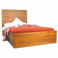 кровать деревянная двуспальная 180х200 с ящиками коричневая gouache birch в Нижневартовске