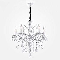 подвесная люстра eurosvet феерия 10064/5 белый с серебром strotskis в Нижневартовске