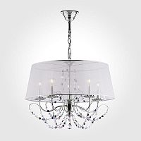 подвесная люстра eurosvet 10068/5 хром/прозрачный хрусталь strotskis в Нижневартовске