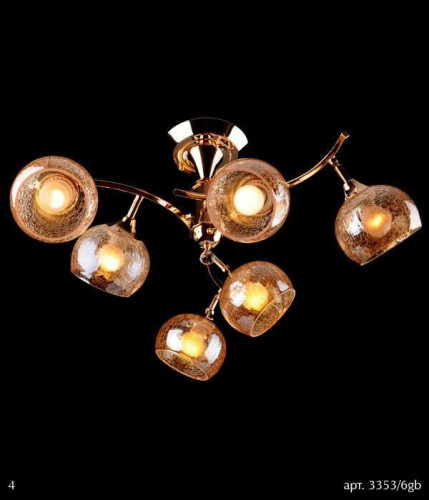 потолочная люстра eurosvet 3353/6н удалить золото/коричневая в Нижневартовске
