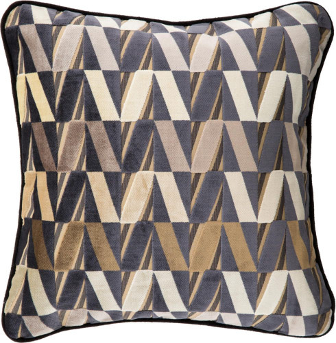 подушка декоративная серая с бежевым weave в Нижневартовске