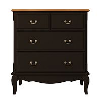 комод leontina black (4 ящика) черный в Нижневартовске