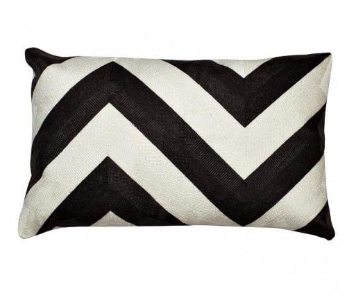 подушка прямоугольная черно-белая 30х50 см в Нижневартовске