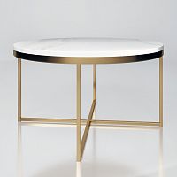 журнальный столик круглый с белой мраморной столешницей блейки в Нижневартовске