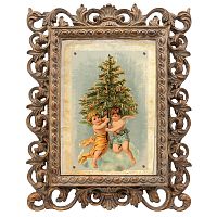 репродукция старинной рождественской гравюры новый год на пороге в Нижневартовске