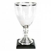 подсвечник стеклянный на квадратном основании кубок abacus от eichholtz, 50 см в Нижневартовске