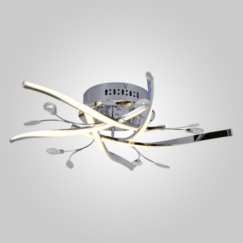 потолочная светодиодная люстра eurosvet mascot 90126/5 хром в Нижневартовске