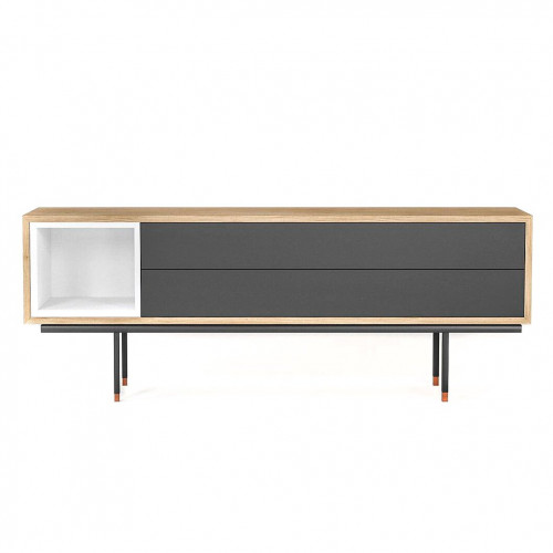 тумба под телевизор длинная серая quadro new в Нижневартовске