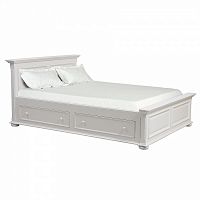 кровать деревянная двуспальная 180х200 с ящиками белая нордик в Нижневартовске