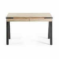 письменный стол disset от la forma (ex julia grup) черным со светло-коричневым в Нижневартовске