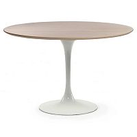 стол обеденный apriori t d120 белый глянец, столешница: бук в Нижневартовске