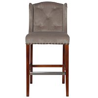 стул барный rais велюр бежево-серый в Нижневартовске