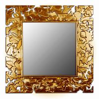 зеркало золотое квадратное 75х75 см с декором камуфляж camouflage в Нижневартовске