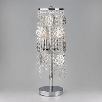 настольная лампа eurosvet flower 01035/2 хром/прозрачный хрусталь strotskis в Нижневартовске