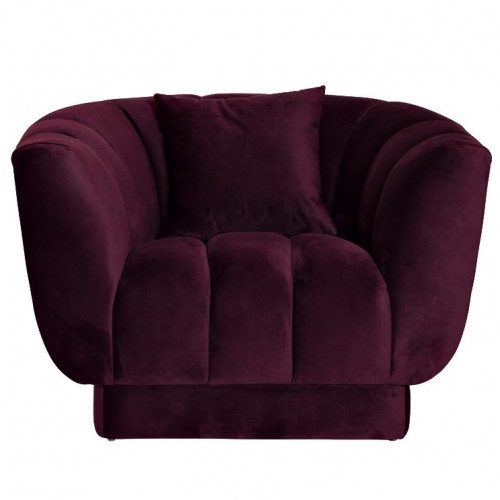 кресло велюр темно-фиолетовый с подушкой 108*95*74см в Нижневартовске
