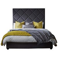 кровать полутораспальная 140х200 темно-серая brill в Нижневартовске