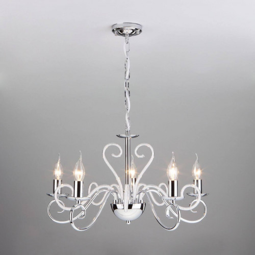 подвесная люстра eurosvet silva 60090/5 хром в Нижневартовске