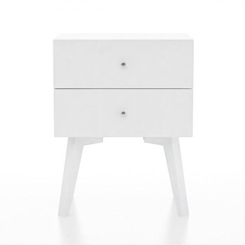 тумбочка белая с двумя ящиками low lutreola в Нижневартовске