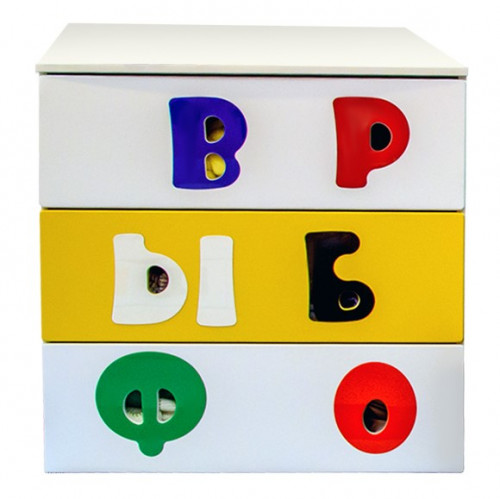 комод детский с 3 ящиками абвгдейка в Нижневартовске