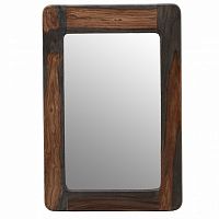 зеркало деревянное настенное со скругленными углами brown wood в Нижневартовске
