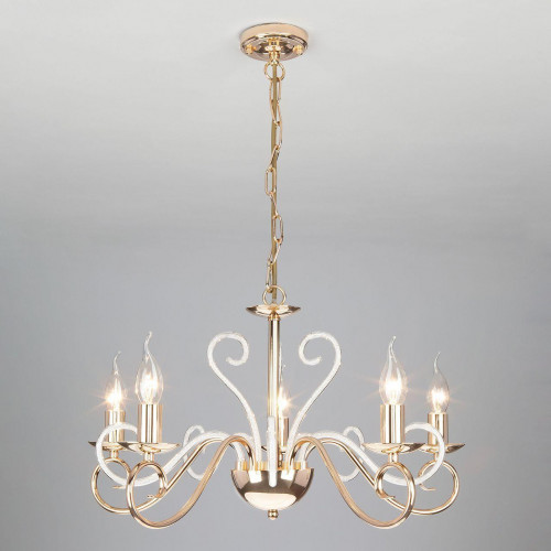 подвесная люстра eurosvet silva 60090/5 золото в Нижневартовске