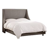 кровать двуспальная 160х200 серая davis wingback smoke velvet в Нижневартовске