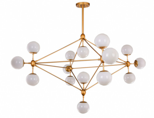 люстра modo 15 gold золото, белые плафоны в Нижневартовске