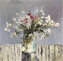 картина маслом цветы в горшке - 2 в Нижневартовске