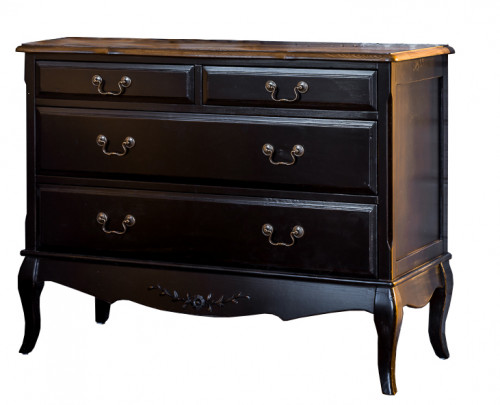 комод belveder c четырьмя ящиками черный в Нижневартовске