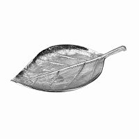тарелка декор. лист цвет серебро 30*15,5*2см в Нижневартовске