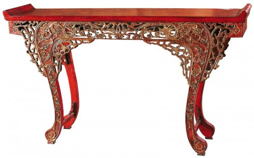 консоль золотой век 130х35х90 красная в Нижневартовске