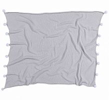 плед с помпонами серый в Нижневартовске