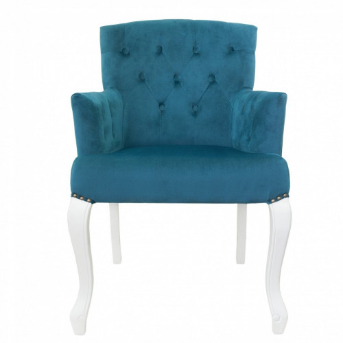 кресло deron голубое с белыми ножками в Нижневартовске