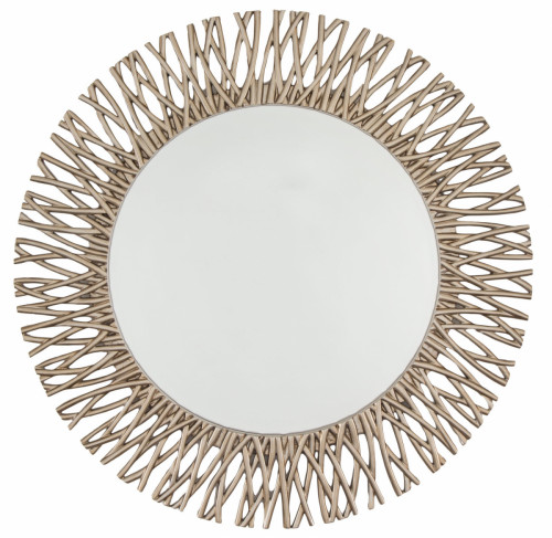 зеркало большое круглое бежевое в раме с ветками adel в Нижневартовске