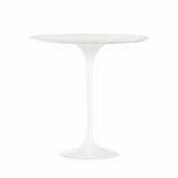 стол кофейный tulip с мраморной столешницей белый в Нижневартовске