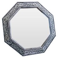 зеркало восьмиугольное черное с серебряным орнаментом tracery в Нижневартовске