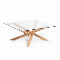 стол журнальный kamido 90x90 см со стеклянной столешницей от la forma (ex julia gr в Нижневартовске
