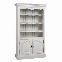 шкаф книжный с дверцами марсель фасад: с узором с состариванием молочно-белый в Нижневартовске