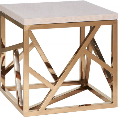 стол журнальный fittings hf14070-1 золотой, бежевый в Нижневартовске