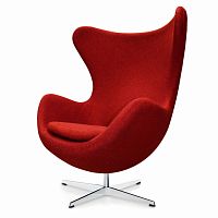 кресло egg chair темно-красное в Нижневартовске