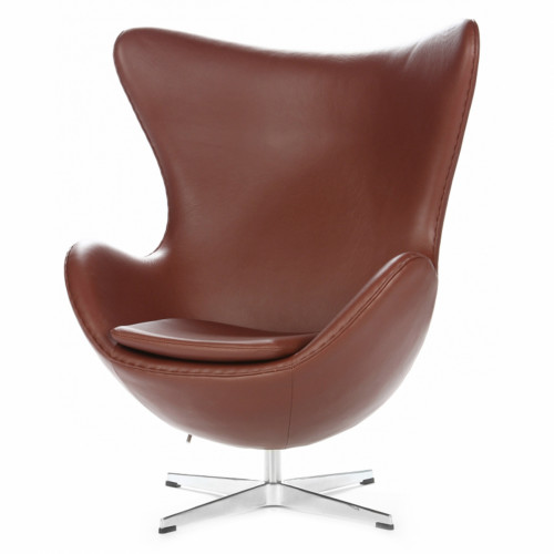 кресло egg кожа коричневое в Нижневартовске